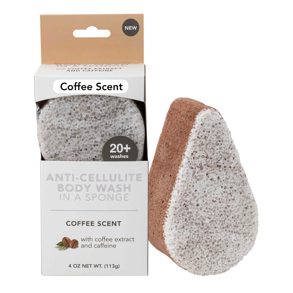Spongeables coffee-scented sponge enhances an at-home spa ritual.