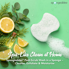 Spongeables Pedi Scrub dual texture smoothing side for cleansing