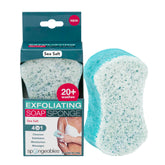 Spongeables Sea Salt Body Wash sponge for exfoliation and hydration.