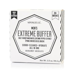 SPONGELLÉ Extreme Buffer: aplicación en ducha que exfolia y suaviza la piel.