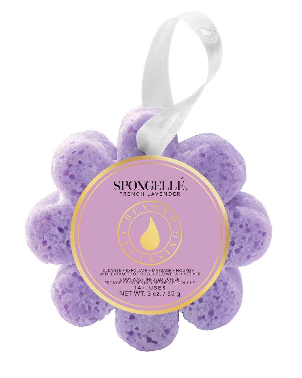 Spongellé Lavanda Francia, esponja con jabon incorporado para exfoliacion suave