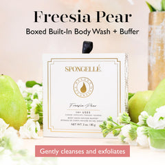 SPONGELLÉ textura sedosa para exfoliar y limpiar la piel con suavidad.