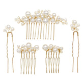 Sppry peine con perlas en oro, ideal para boda.