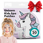 Sprk Naturals unicorn kids face mask packaging highlighting vegan, kid-safe skincare for ages 4+