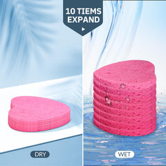 Spunspon palm-size sponge ideal for daily cleansing and makeup removal.