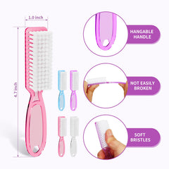 SQULIGT non-slip handle nail brush highlights flexible bristles for precise cleaning.