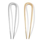Srevela horquillas francesas plateadas para cabello grueso, diseño elegante.