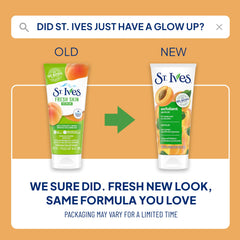 St. Ives Apricot Scrub texture swirl demonstrates gentle exfoliation for a refreshed complexion