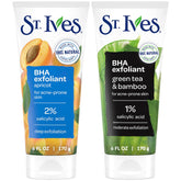 St. Ives exfoliante facial albaricoque: botella con exfoliantes para piel suave y luminosa.