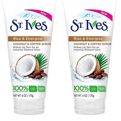 Paquete de dos exfoliantes St Ives, ideal para rituales de cuidado diario.