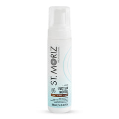 ST. MORIZ Pro 1 Hour Fast Tanner mousse bottle for an easy, natural glow.