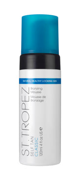St. Tropez Classic Bronzing Mousse tube close-up for easy, natural application.
