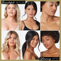 Swirl of Glow Drops blended into moisturizer creating a subtle bronzed glow