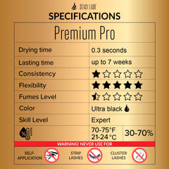 Stacy Lash Premium Pro glue demonstrates fast-drying performance for quicker applications
