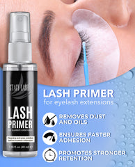 STACY LASH primer bottle with label shown, supporting efficient lash prep and consistent results.