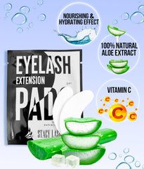 STACY LASH lint-free under-eye pads provide a skin-safe surface during lashes
