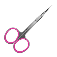 Staleks Pro cuticle scissors close-up blade for precise trimming.