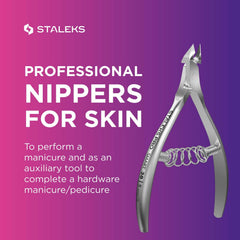Staleks Pro Cuticle Trimmer removable coil spring ensures smooth strokes.