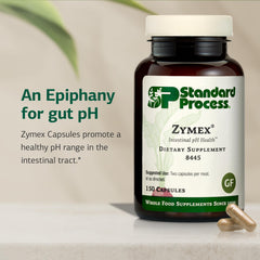Standard Process Zymex capsules pouring into glass for daily use.