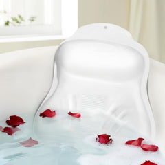 Almohada de baño Starotatess con aire ajustable para mayor confort de la cabeza.