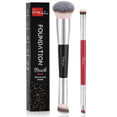 START MAKERS dual-ended foundation brush close-up for smooth, even coverage.