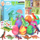 STARYAR dino egg bath bomb set with surprise toy inside for kids.