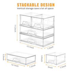 Stebopum clear acrylic makeup organizer showing items and visibility