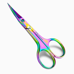 Stelone eyebrow scissors with small curved tip for precise eyebrow shaping