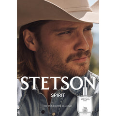 Stetson Spirit legend vial included for travel touch-ups.