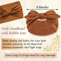 STGDAK Bow Headband in coffee provides warmth and versatile styling.