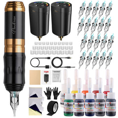 STIGMA wireless tattoo gun kit with pro short pen for portable, precise outlining.