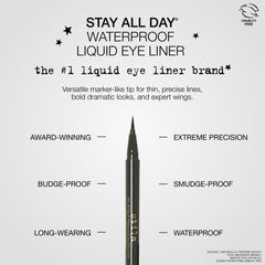 Stila satin finish eyeliner on eyelid creates defined looks.