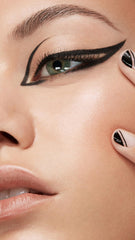 Stila Stay All Day Dual-Ended Eyeliner two-sided pen showcases versatile looks from thin to dramatic.
