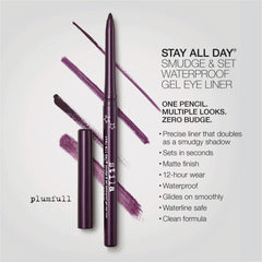 stila Stay All Day Smudge & Set gel liner swatch showcases quick, bold color.