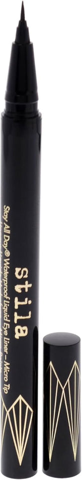 Stila Stay All Day Waterproof Eyeliner micro-tip closeup for precise daily lines.