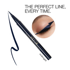 Stila Stay All Day Waterproof Liquid Eye Liner Midnight wand gliding smoothly across the lash line.