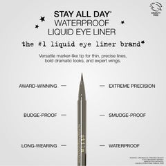 Stila Waterproof Liquid Eye Liner smudge-proof and transfer-resistant.