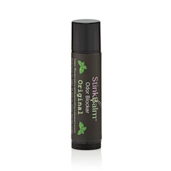 StinkBalm bloqueador de olor, primer plano del envase