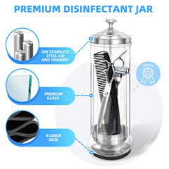 STNFAREBI barber tools sterilizer with removable basket for organization.