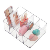 STORi 4-compartment vanity organizer keeps cosmetics neatly upright