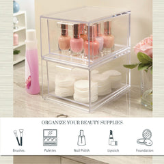 STORi Audrey stackable clear bin drawer kitchen utensils neatly sorted