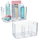 STORi Bliss 5-compartment bin keeps cosmetics neatly organized.