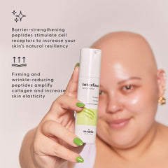 Stratia Interface applying cream on skin for smooth spread.