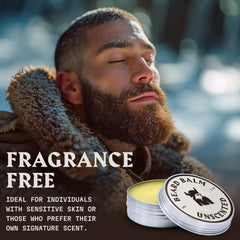 Fragrance-free Striking Viking balm shown for sensitive skin care