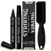 Striking Viking Beard Pencil in jet black fills gaps for a fuller look