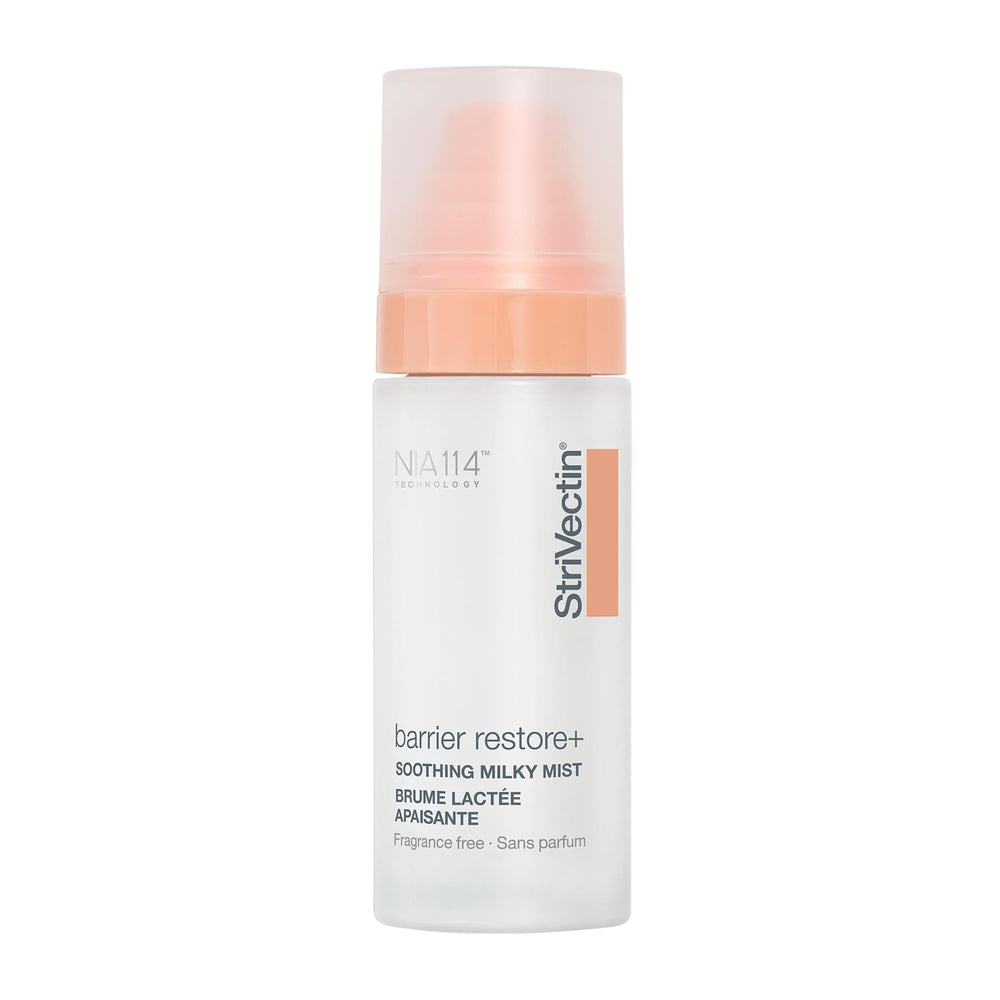 StriVectin Barrier Restore Milky Face Mist bottle ready for calming hydration.