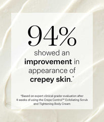 StriVectin Crepe Control cream texture close-up shows smooth, easy application.