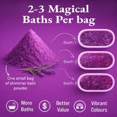 Bomba de baño Stsfybaths tamaño pequeño lavanda para infusión rápida.
