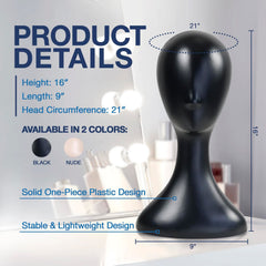 Studio Limited mannequin head perfect for showcasing hats and headwear