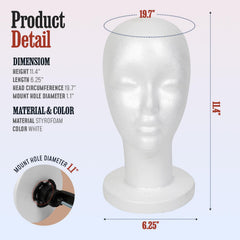 STUDIO LIMITED wig display stand keeps wigs secure in salon or boutique settings.